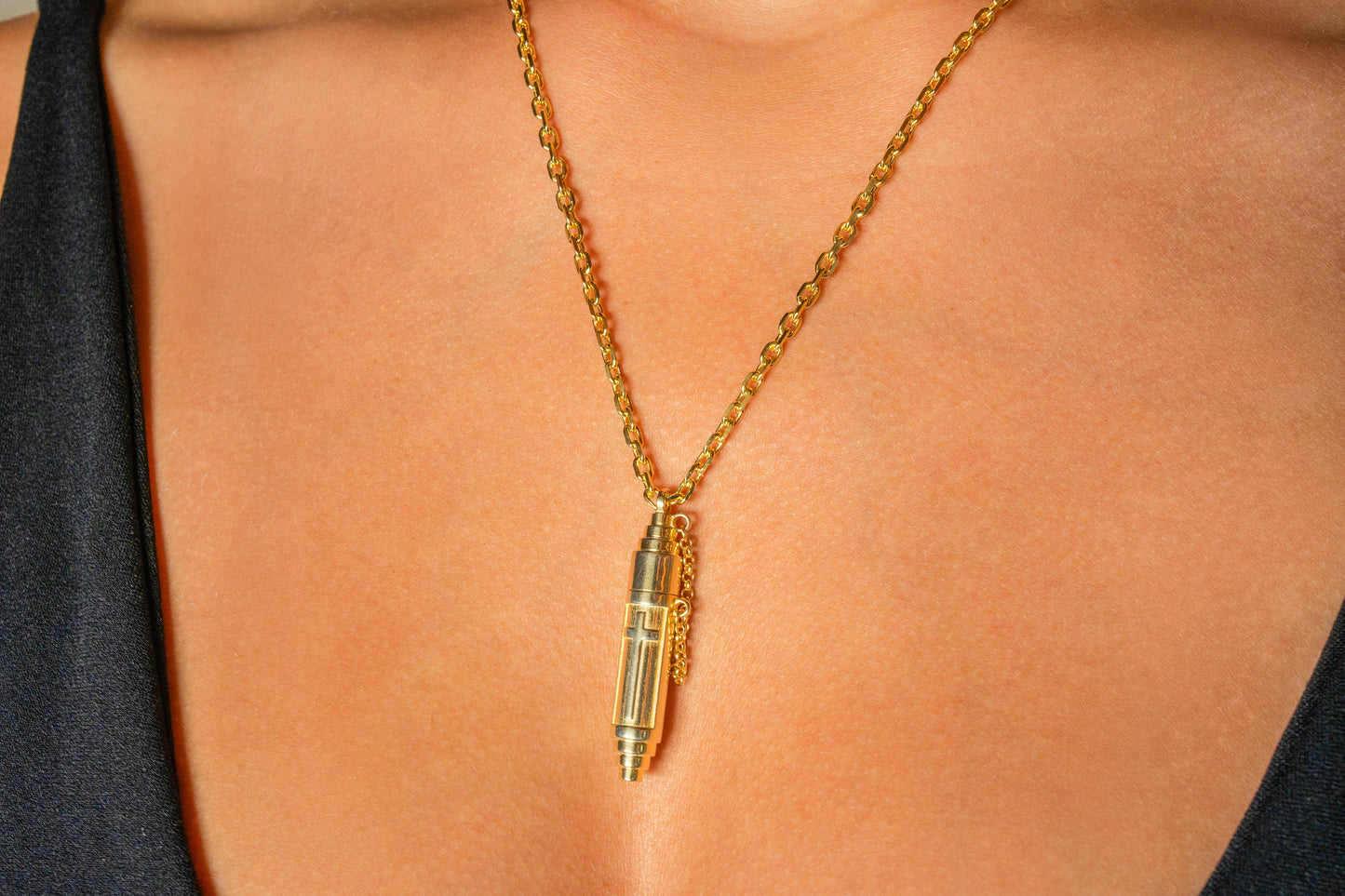 Vertical Cross Necklace