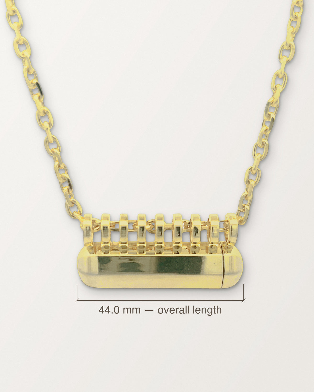 Kerala Large amulet in 14K or 18K yellow gold with its body length marked: 44.0 mm.