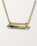 Kerala Pave openable amulet necklace in 14K or 18K yellow gold, shown closed.