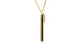 Moksha openable amulet necklace in solid gold, shown closed.